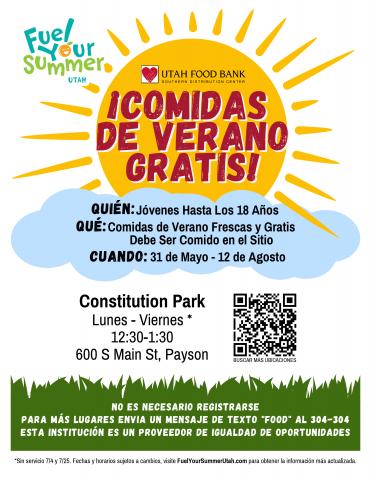 Free Summer Meals Payson Spanish