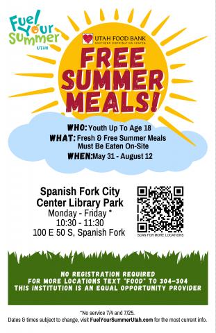 Free Summer Meals Spanish Fork